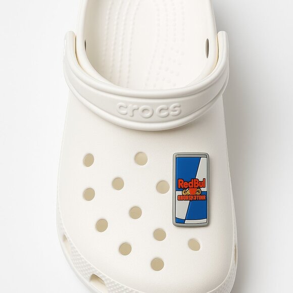 Red Bull Can Shoe Charm | Energy Drink Crocs Jibbitz | PVC Rubber Charm - Picture 3 of 3